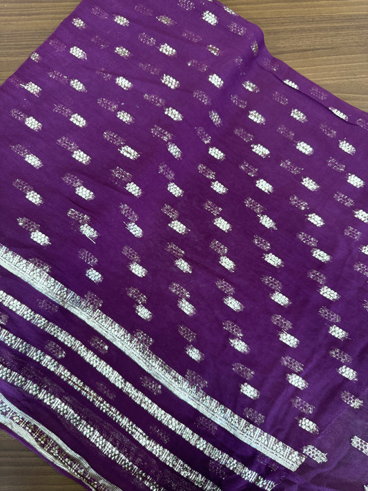 Georgette with lurex weave Grape wine