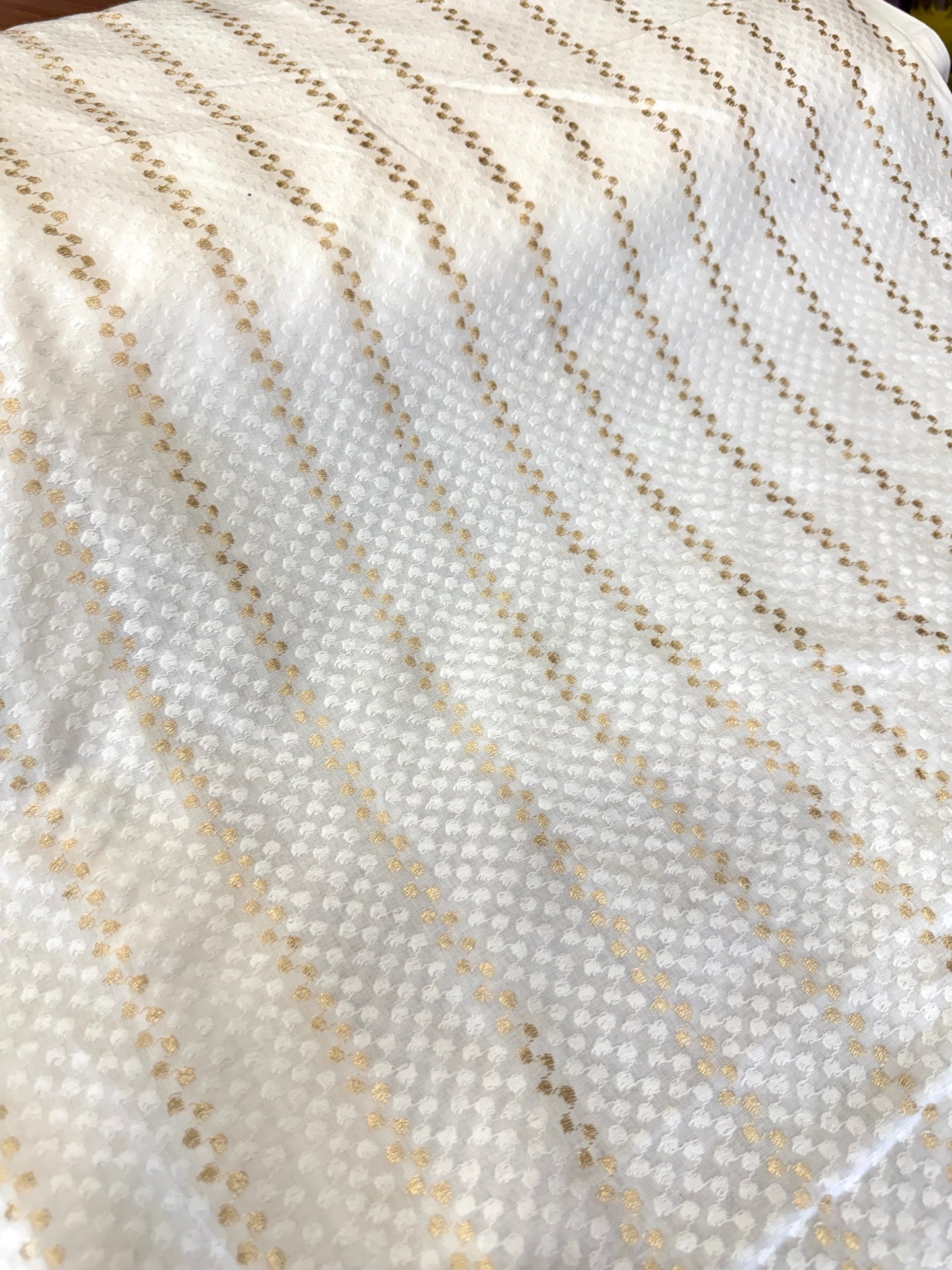 Dyeable cotton embroidery