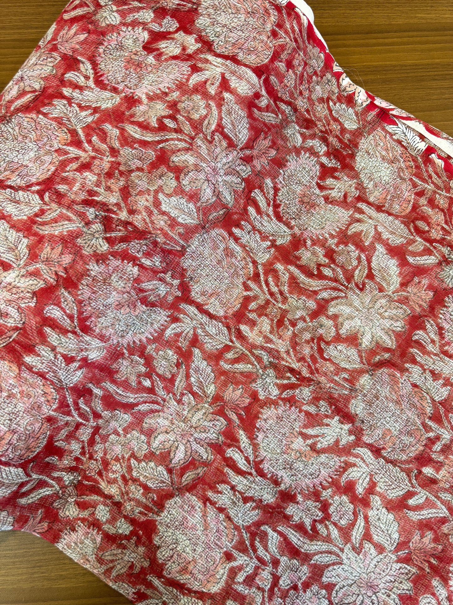 Handblock on Kota Fabric