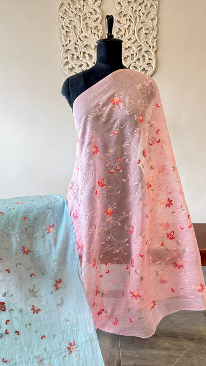Banarasi Mulchanderi Jaal Embroidery