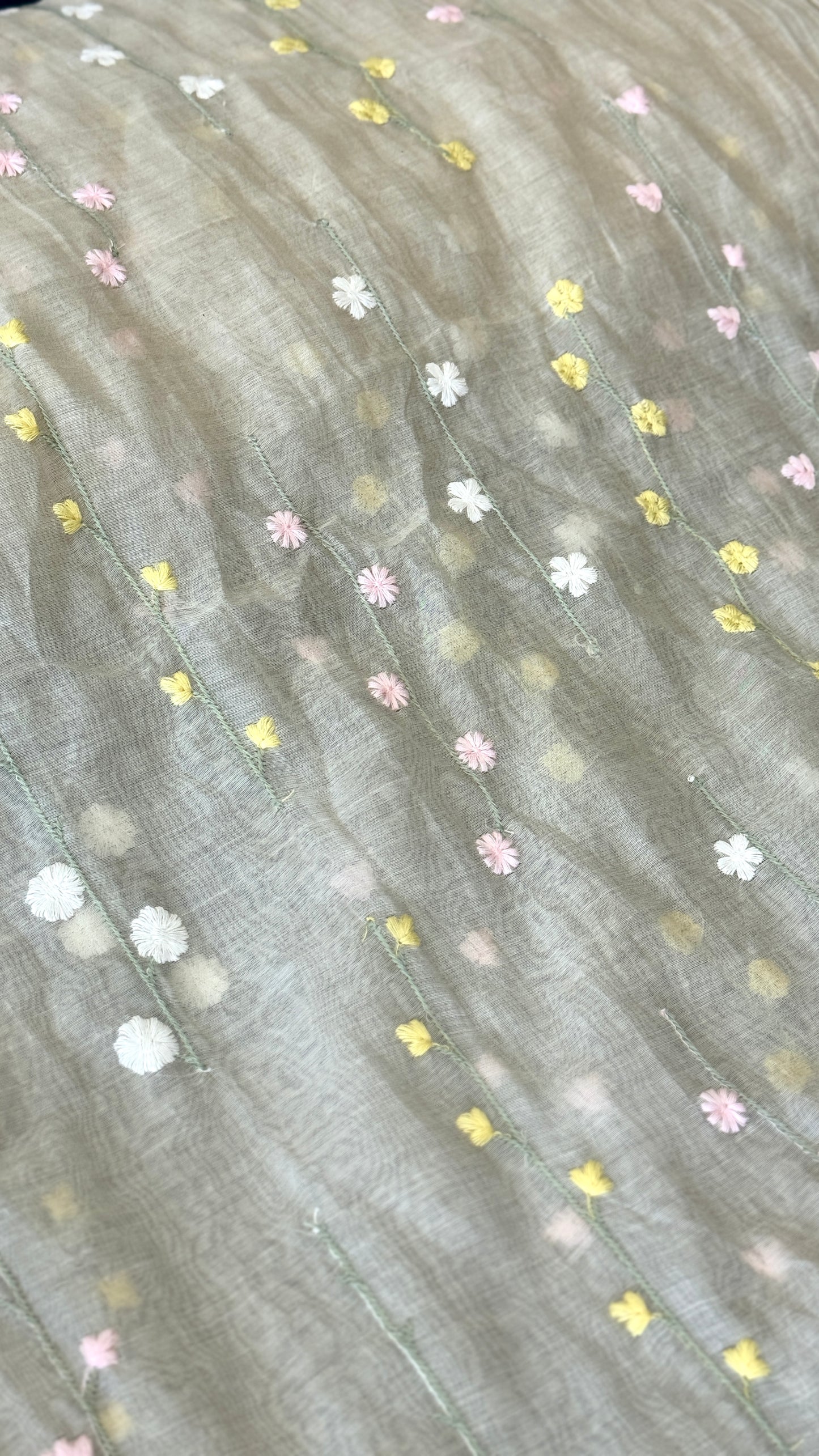 Banarasi mulchanderi embroidery