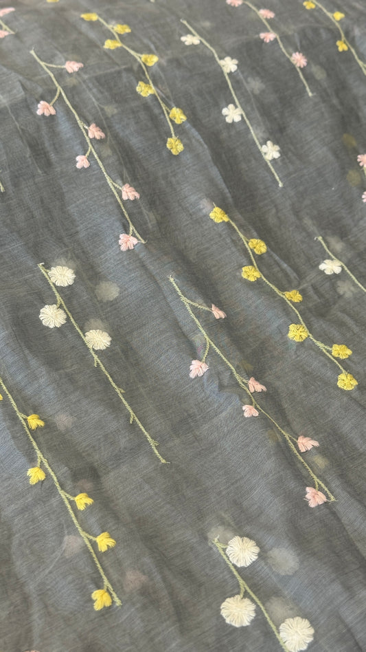 Banarasi mulchanderi embroidery