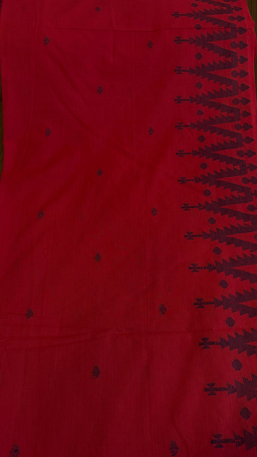 Cotton Jamdani Red