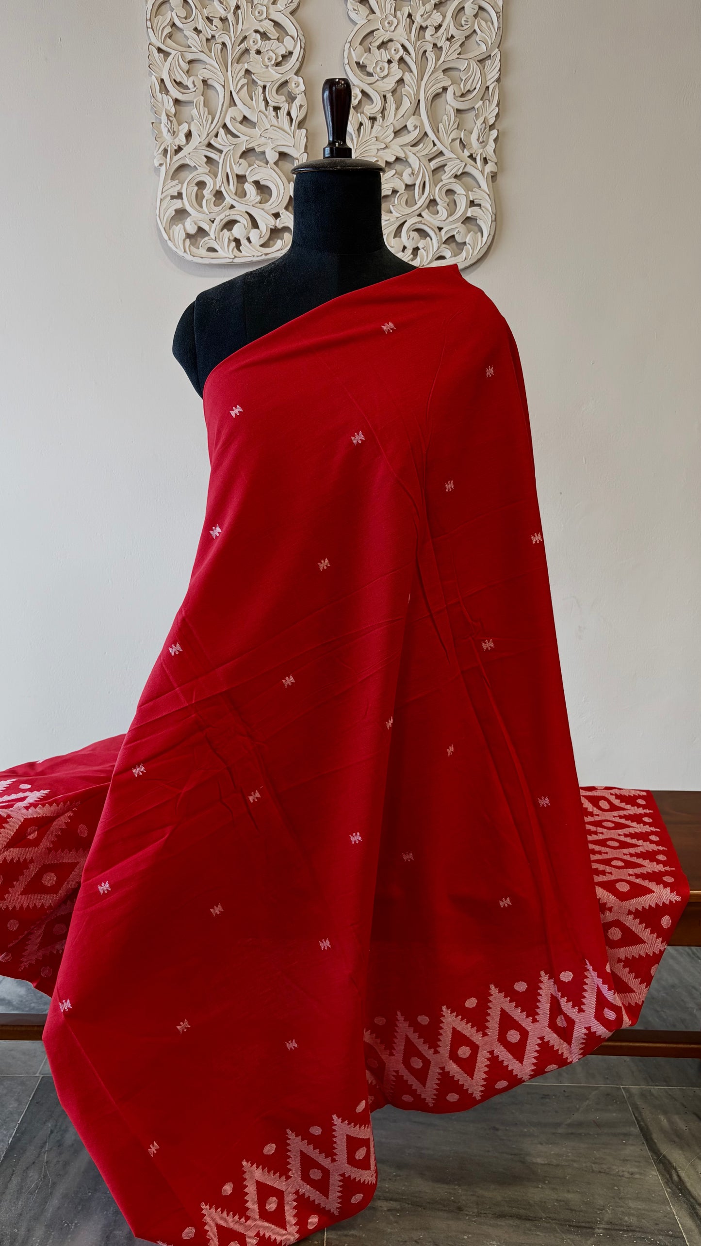Cotton Jamdani Red