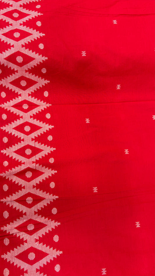 Cotton Jamdani Red