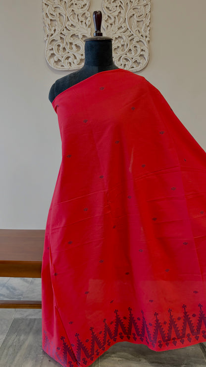 Cotton Jamdani Red