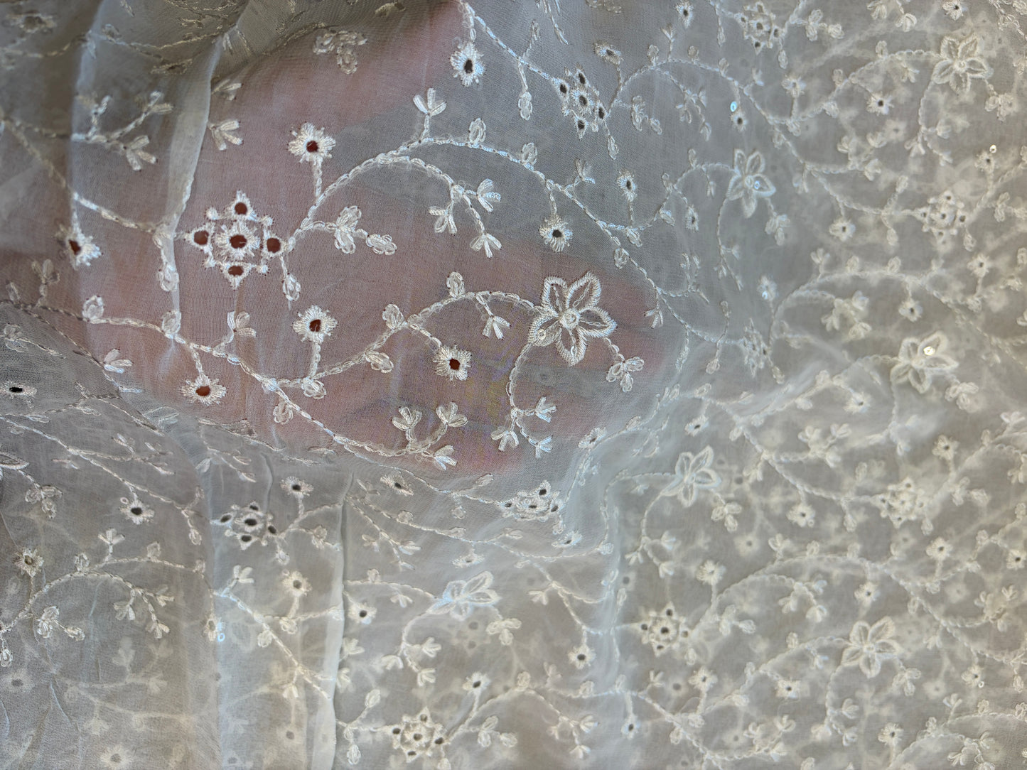 Georgette embroidery