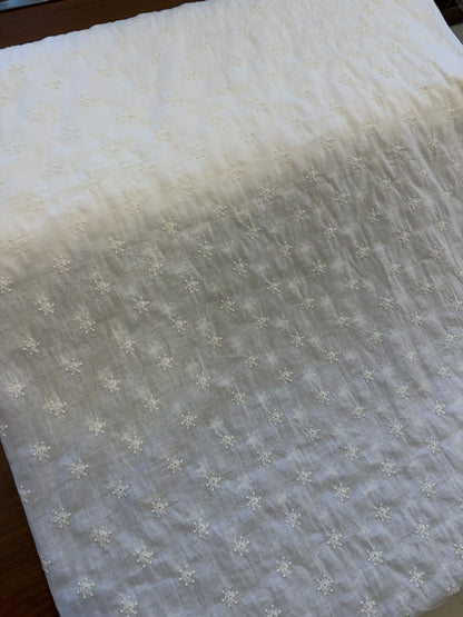 Pure white embroidery