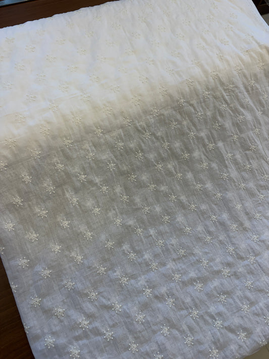 Pure white embroidery