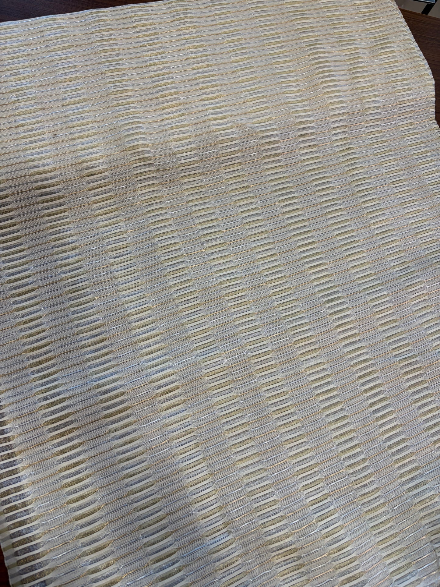 Cotton with gold silver thread weaving