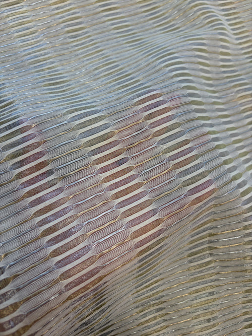 Cotton with gold silver thread weaving
