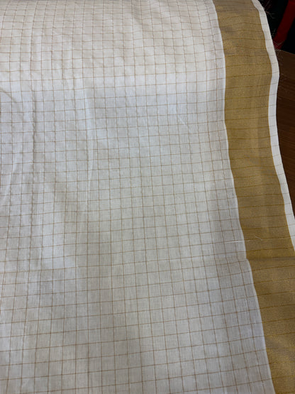 South cotton zari check with two side border
