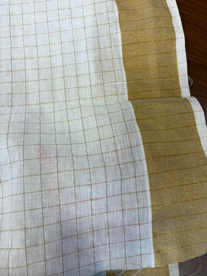 South cotton zari check with two side border