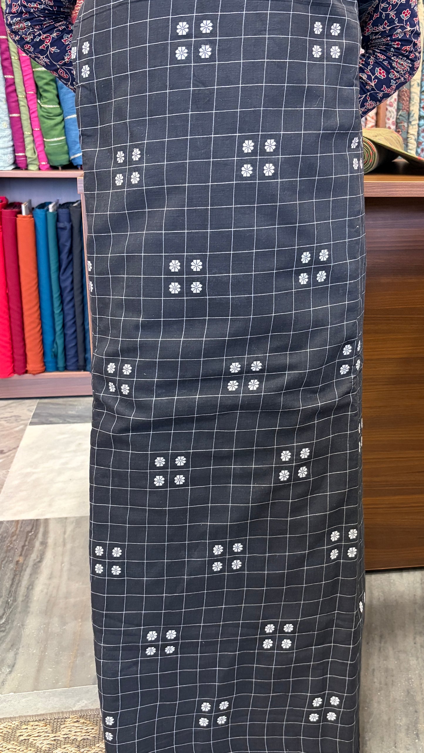 South cotton checks black