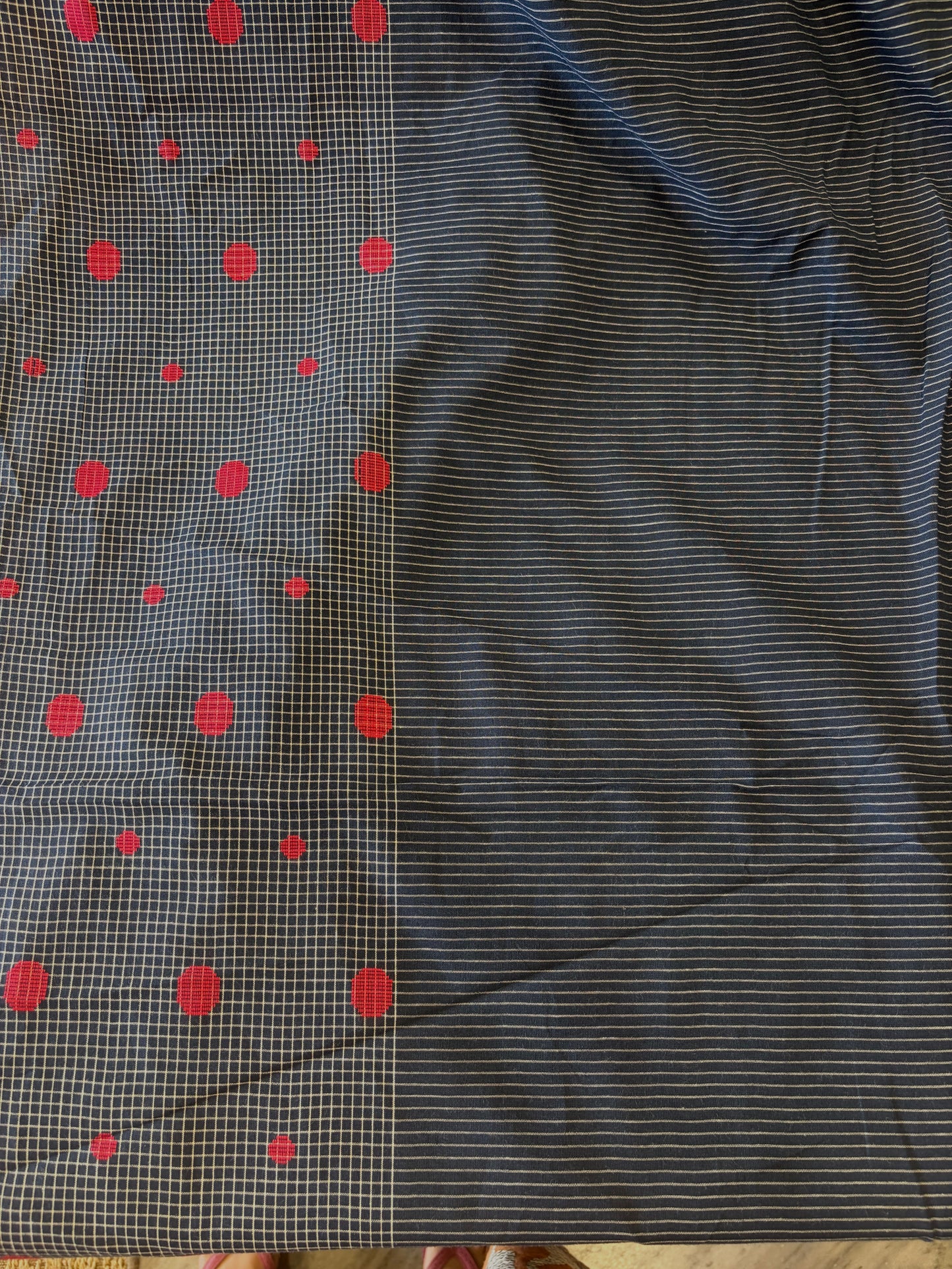 Handloom cotton with border
