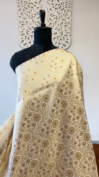 Semi banarasi brocade off-white