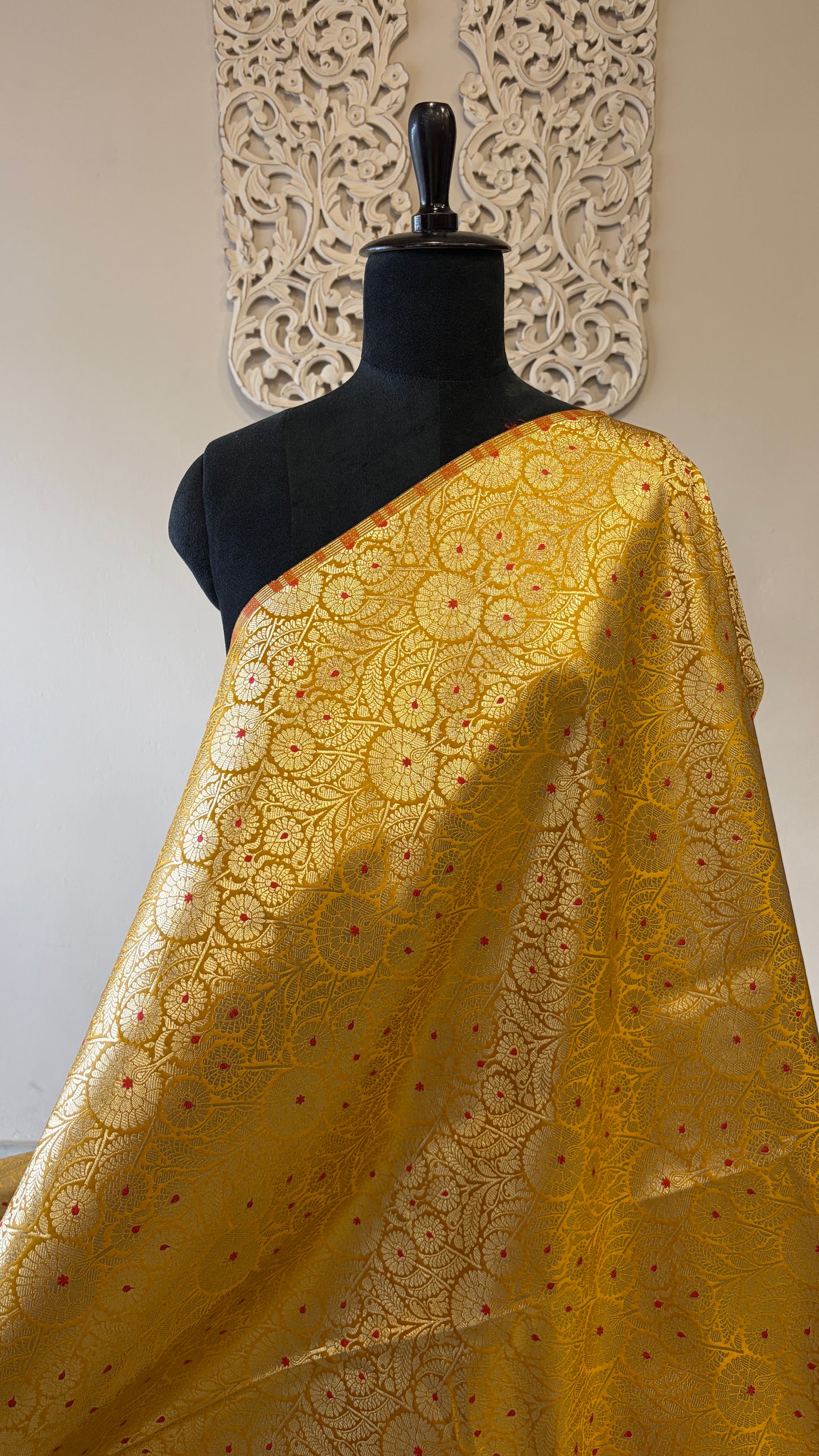 Semi banarasi brocade Yellow
