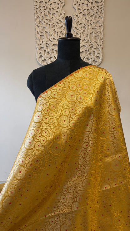 Semi banarasi brocade Yellow