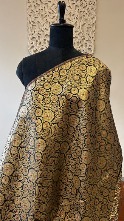 Semi banarasi brocade Black