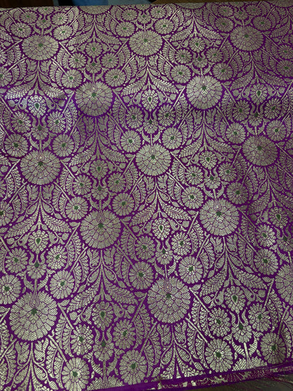 Semi banarasi brocade Magenta