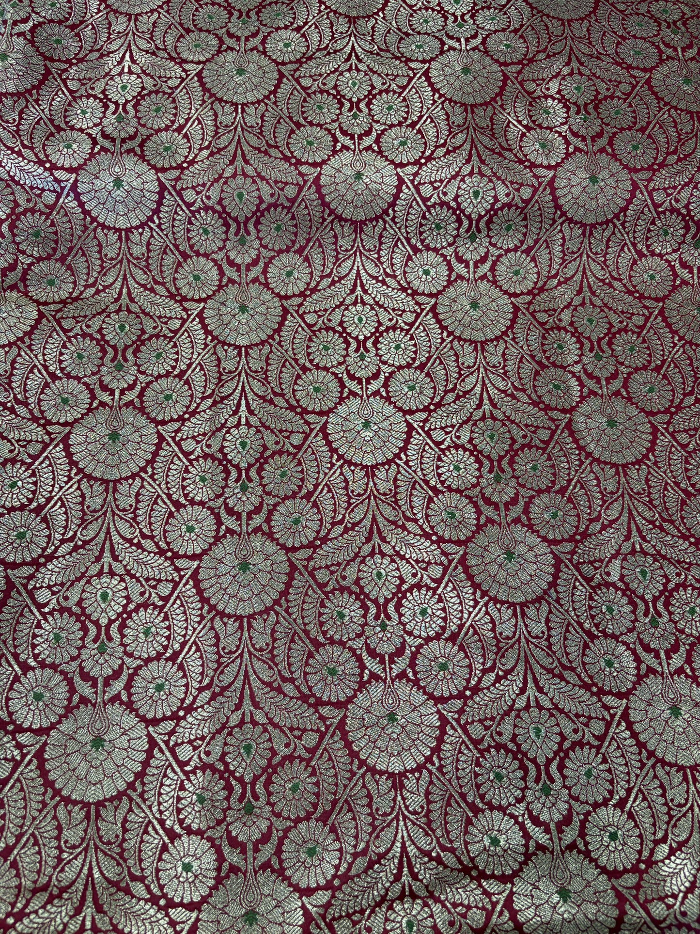 Semi banarasi brocade Red