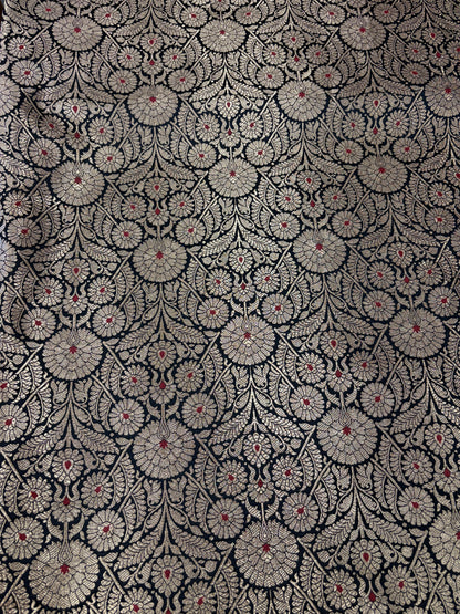Semi banarasi brocade Black