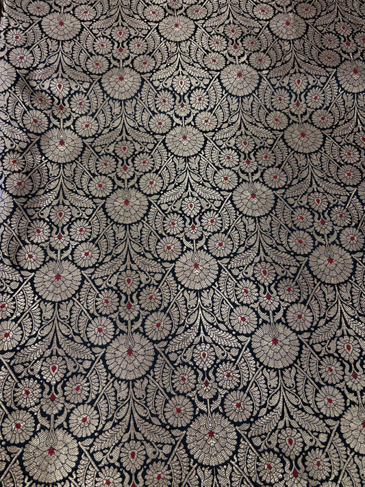 Semi banarasi brocade Black
