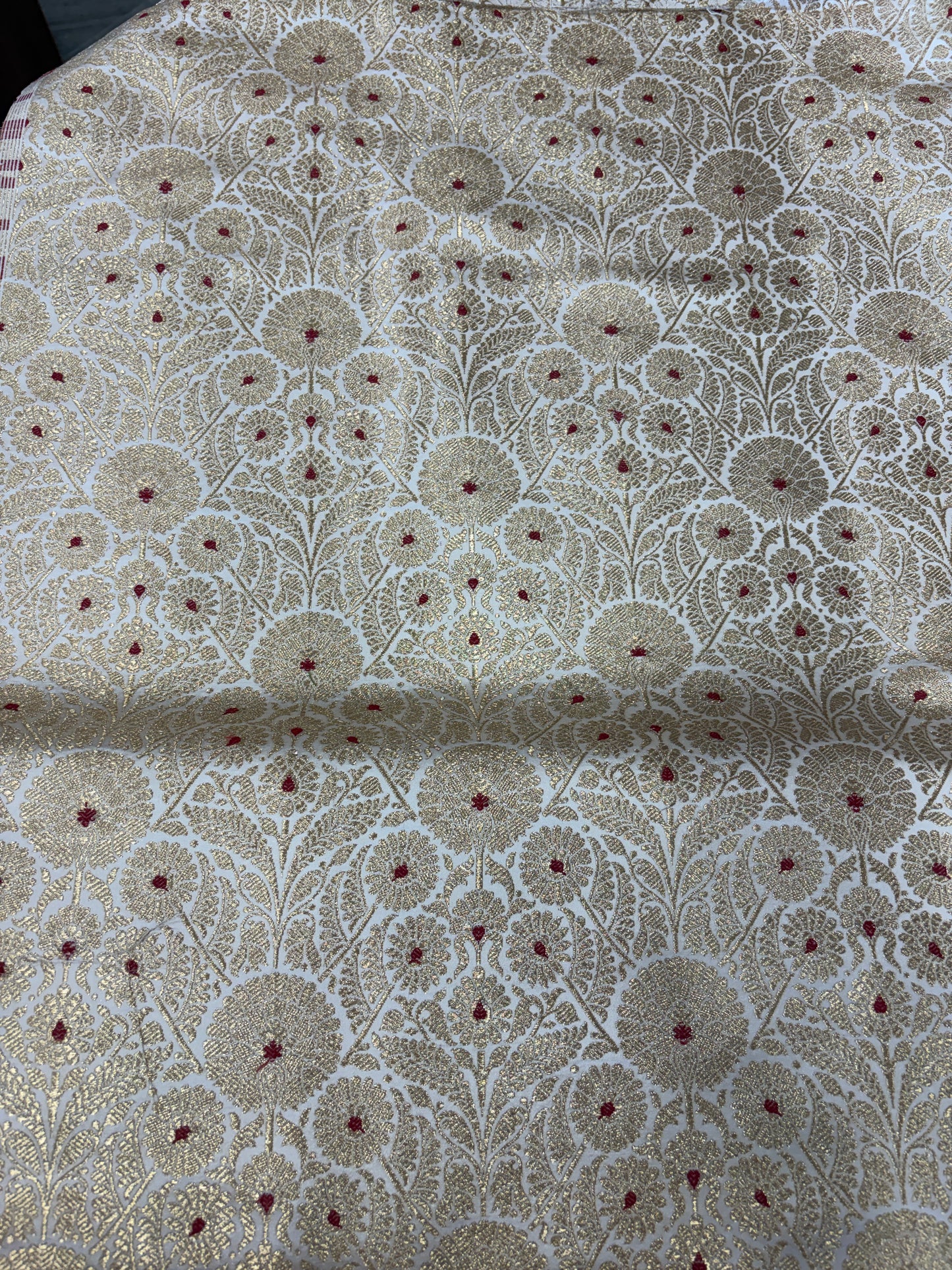 Semi banarasi brocade off-white