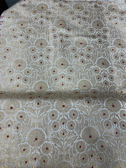 Semi banarasi brocade off-white