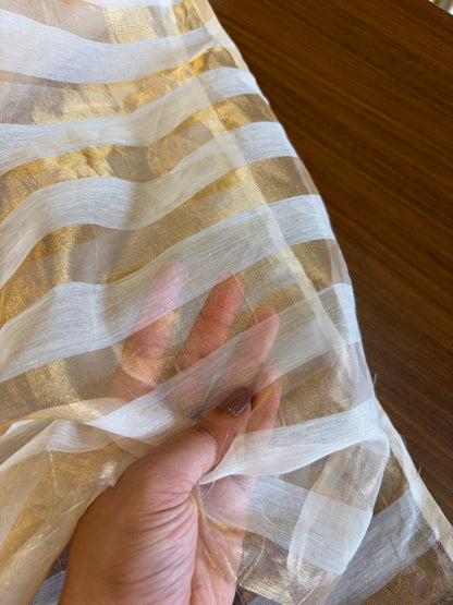 Pure tissue silk stripe
