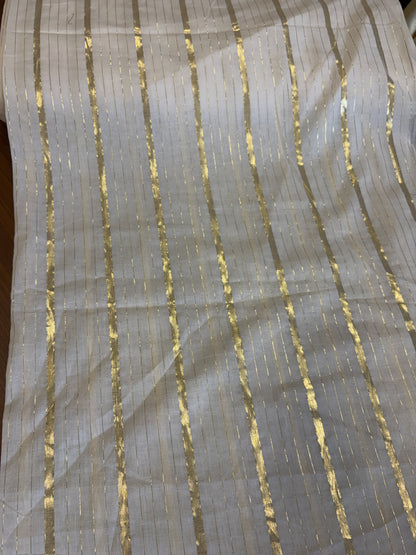 Cotton fabric with lurex line gold