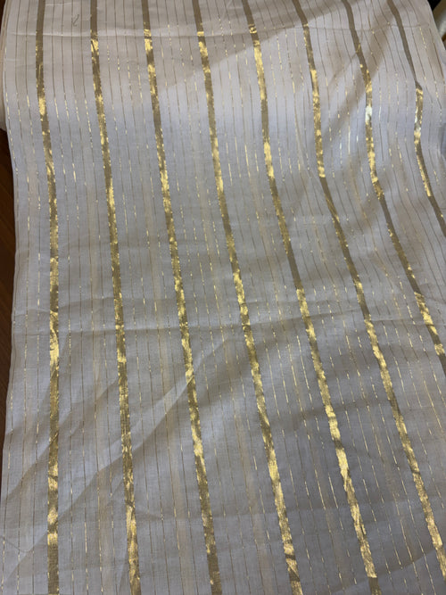 Cotton fabric with lurex line gold
