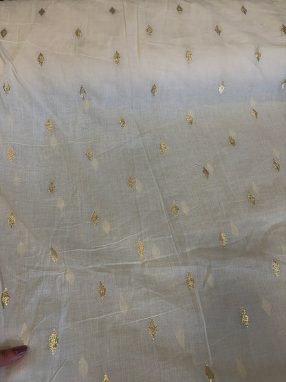 Cotton fabric with Diamond weave gold