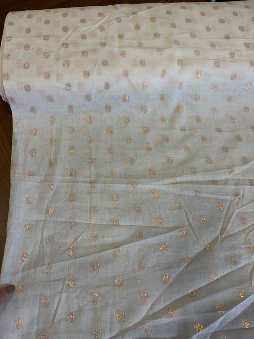 Cotton fabric with butta copper