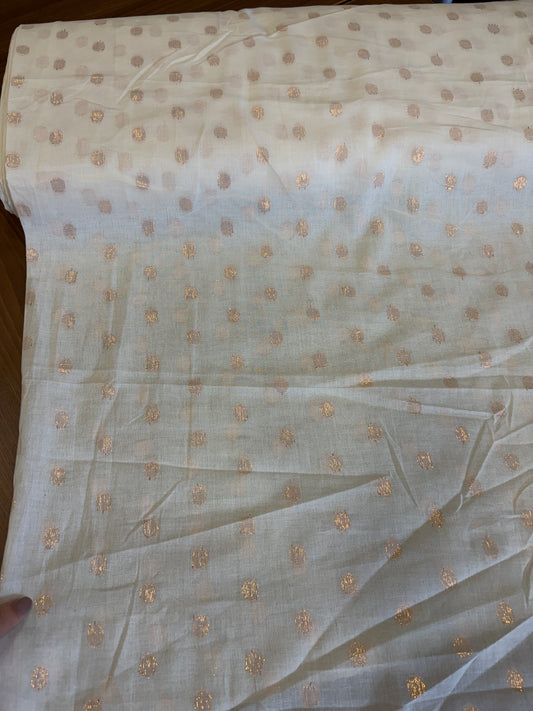Cotton fabric with butta copper