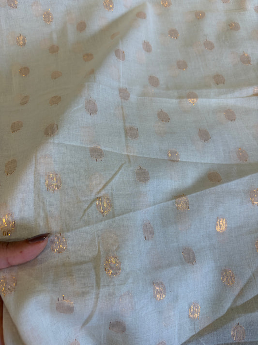 Cotton fabric with butta copper