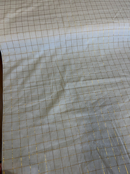 Cotton fabric with lurex check