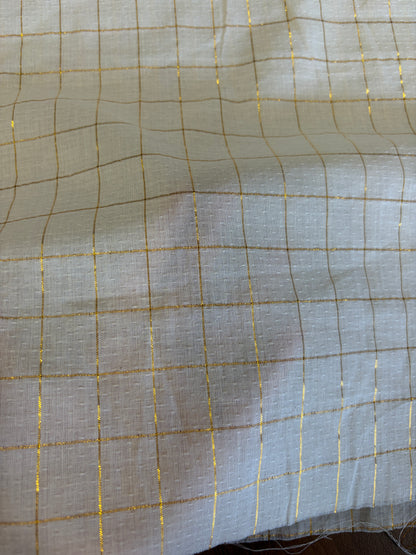 Cotton fabric with lurex check