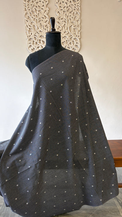 Handloom cotton with woven butta