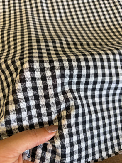 Soft Muslin check black and white