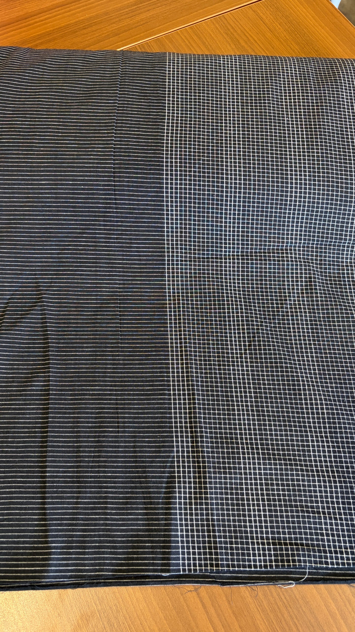 Handloom cotton with border Black