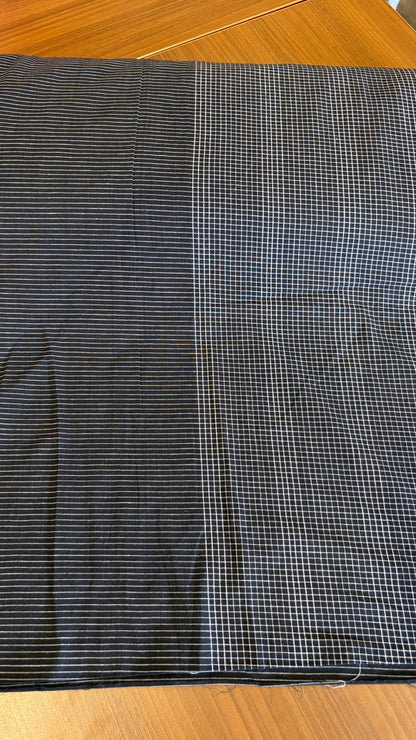 Handloom cotton with border Black