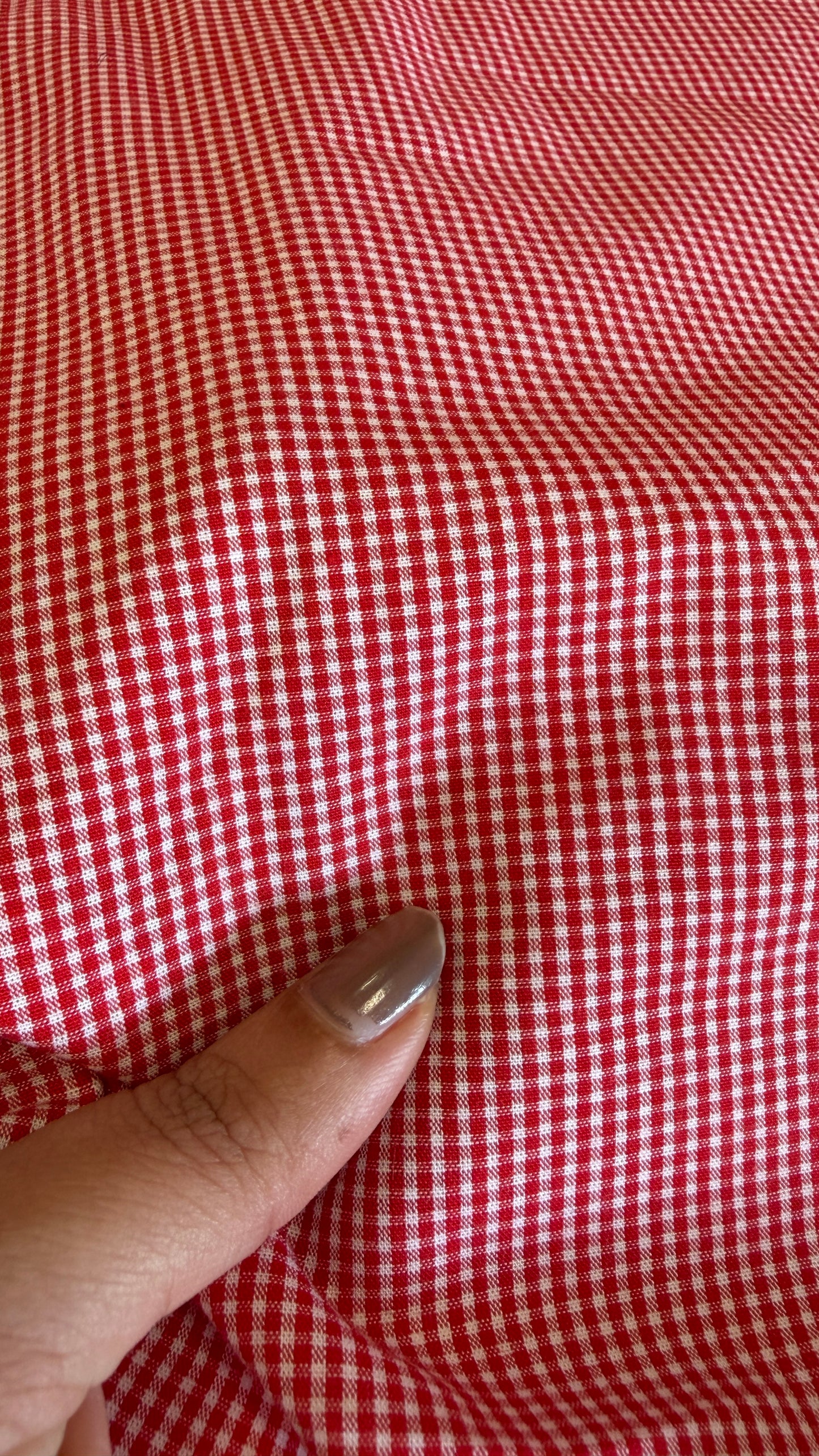 Export cotton check red(Soft)
