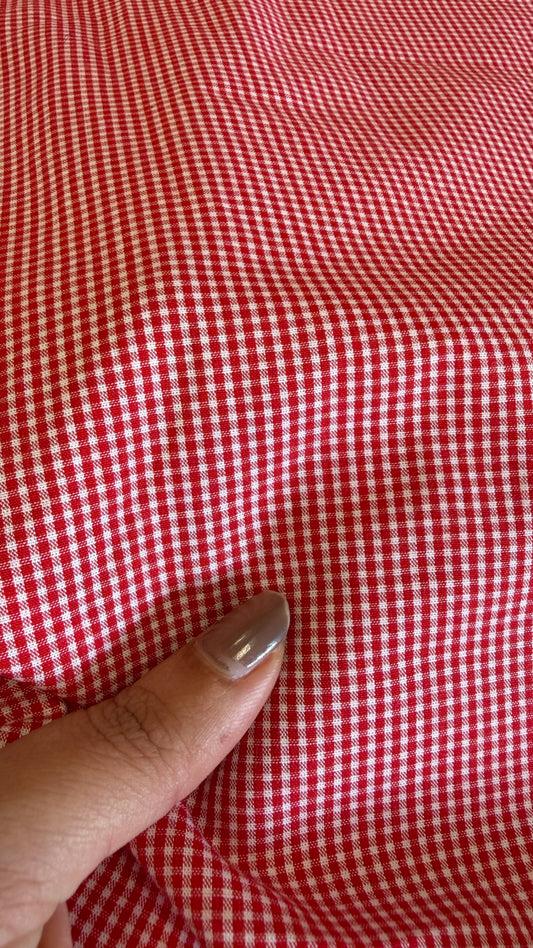 Export cotton check red(Soft)
