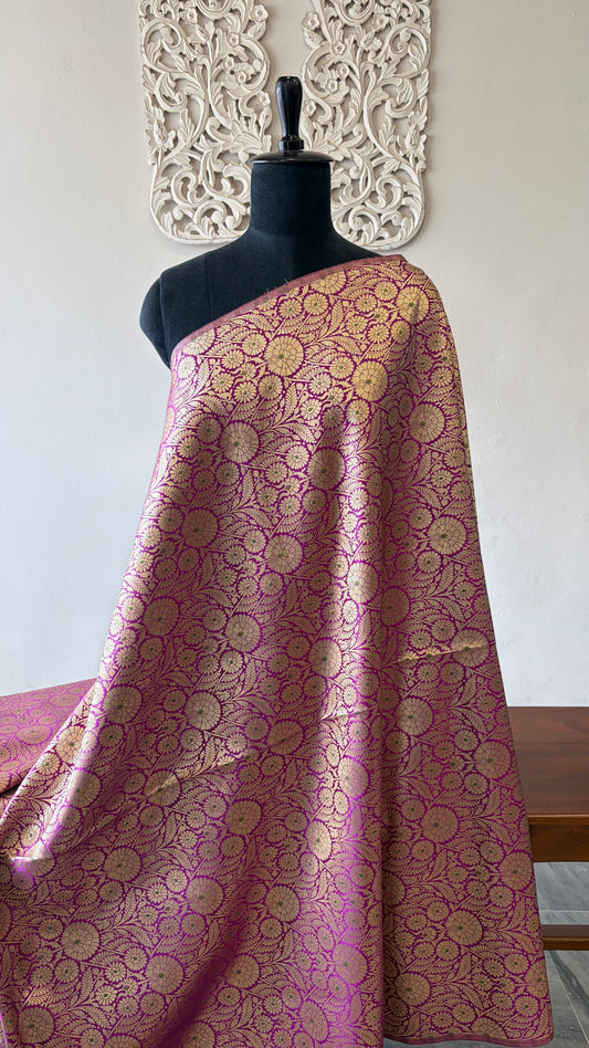 Semi banarasi brocade Magenta