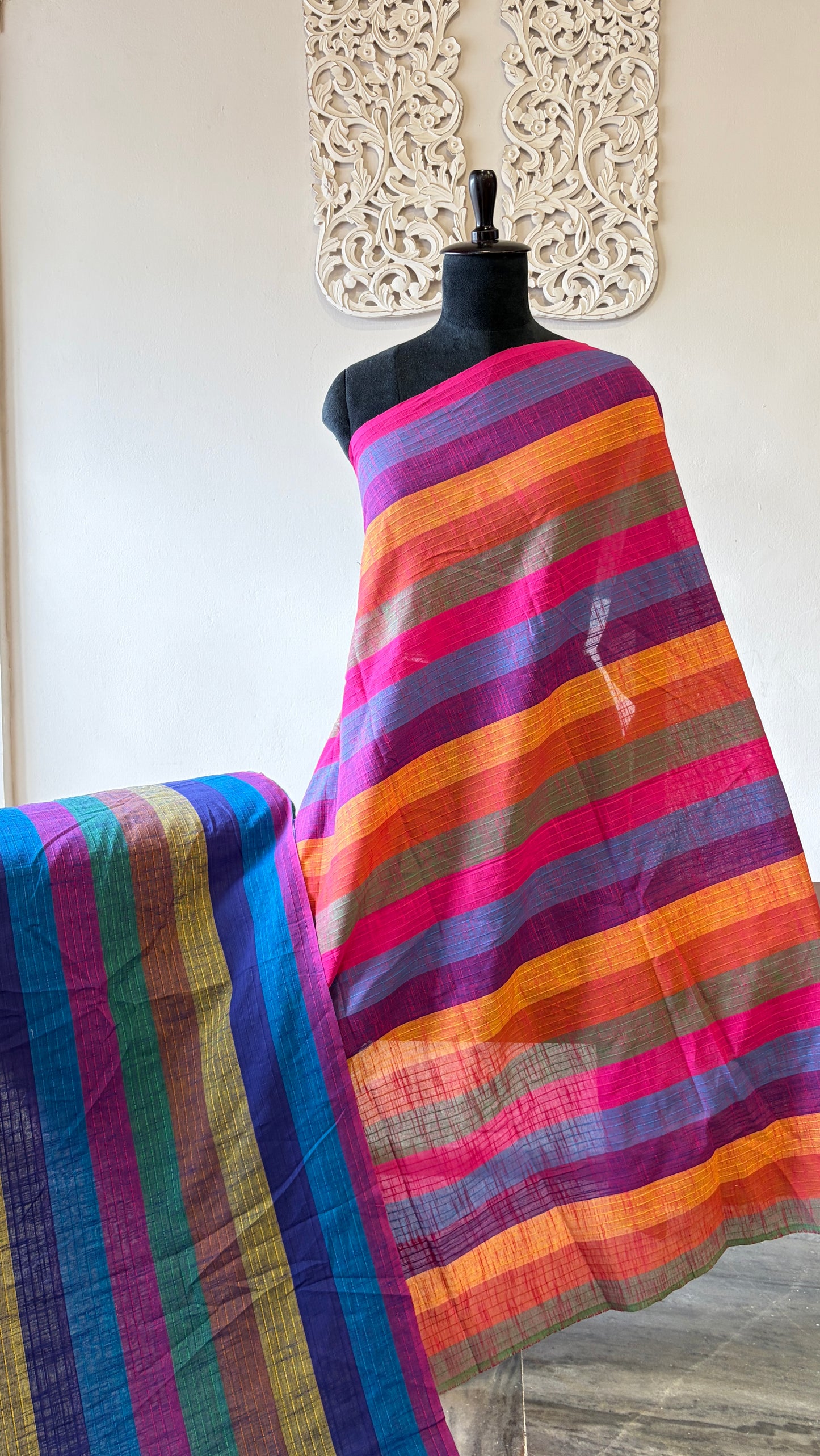 Pure handloom fabric in stripe