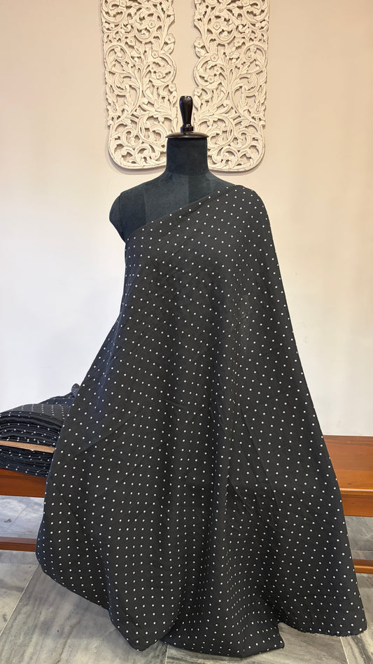 Printed double gauze muslin with polka