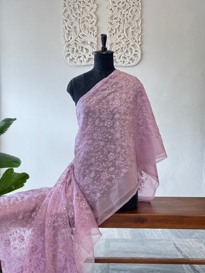 Crushed Chiffon Embroidery