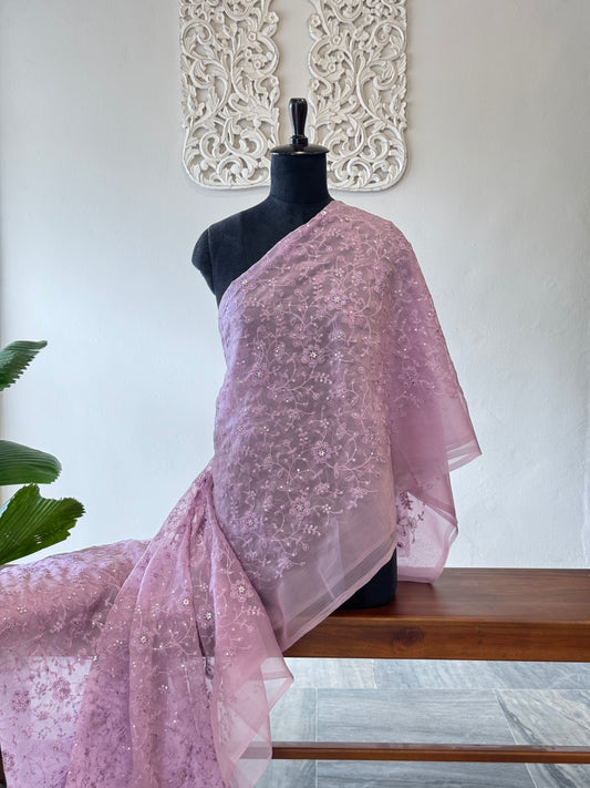 Crushed Chiffon Embroidery