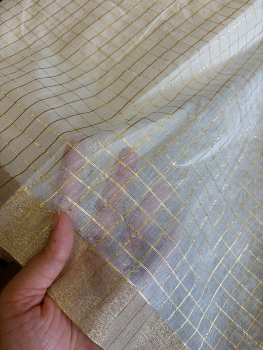 Chanderi tissue(Dyeable)
